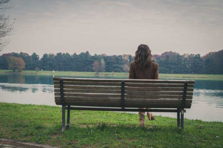 Woman On Bench